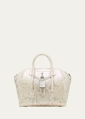 Antigona Lock Mini Top-Handle Bag in Python
