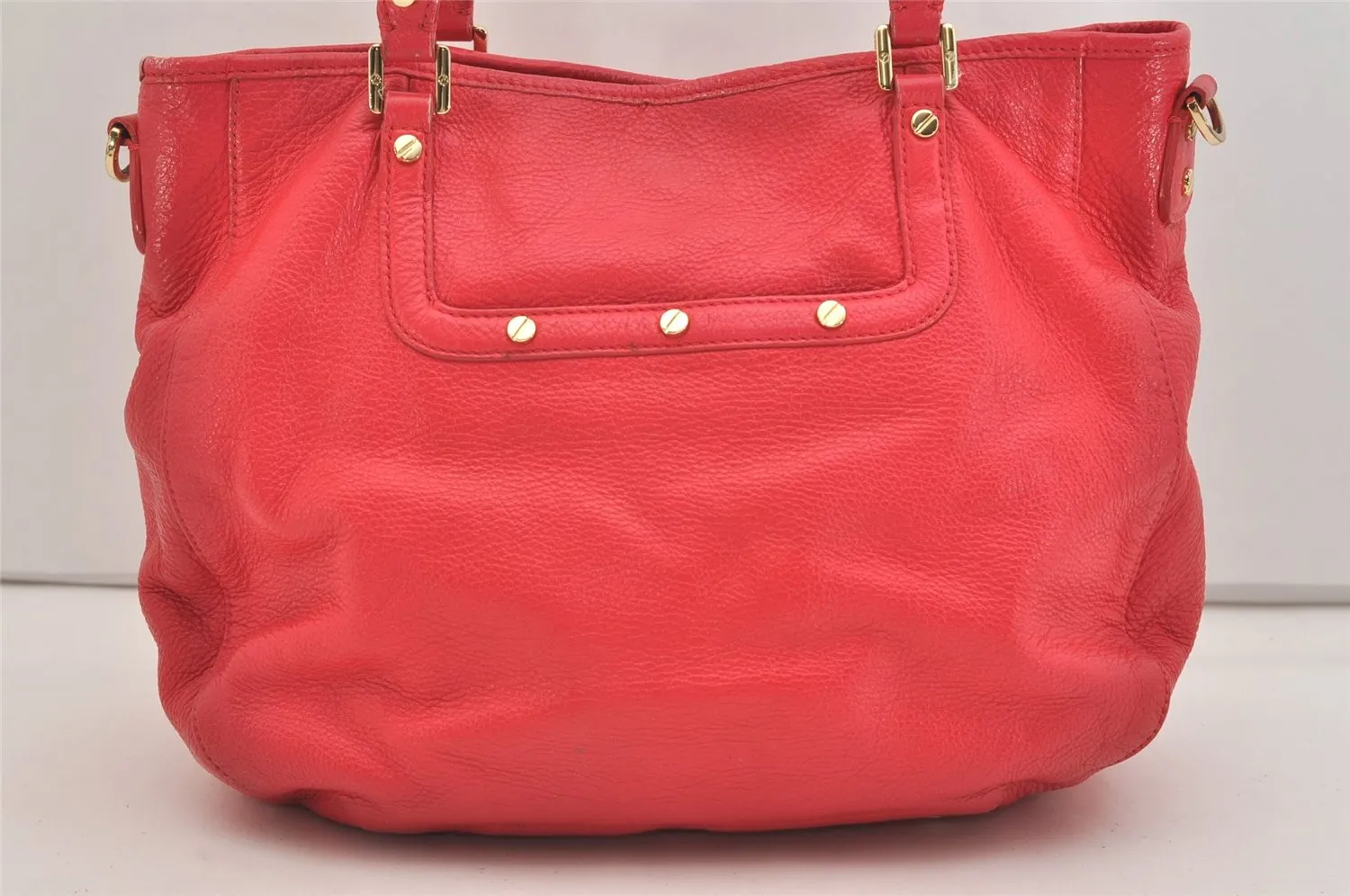 Authentic TORY BURCH Amanda Leather 2Way Shoulder Tote Bag Pink 6472J
