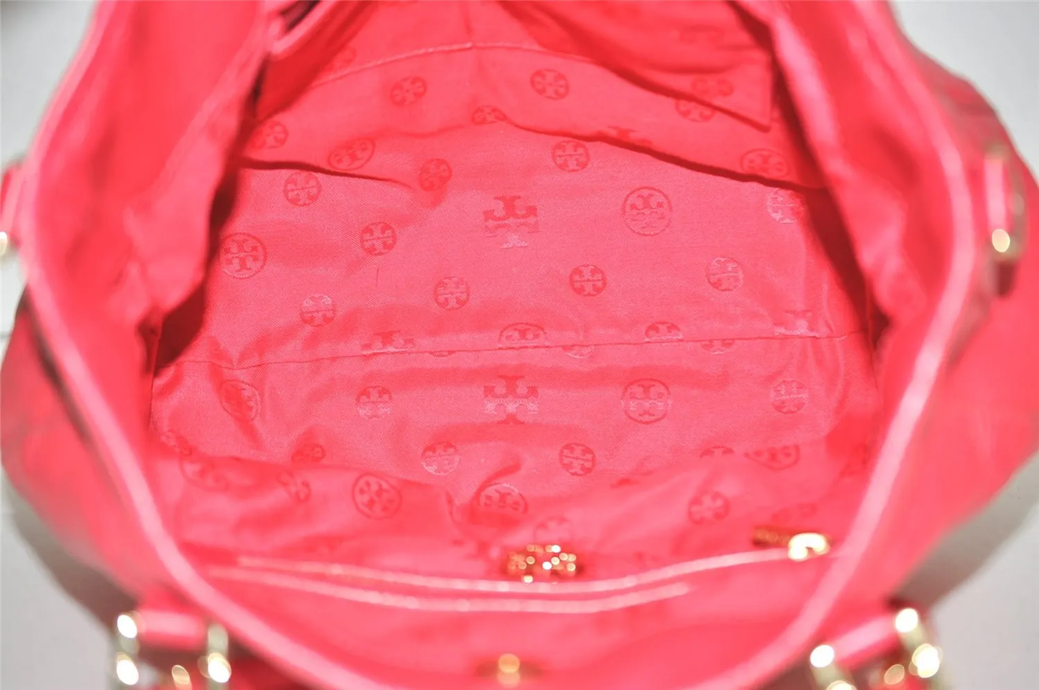 Authentic TORY BURCH Amanda Leather 2Way Shoulder Tote Bag Pink 6472J
