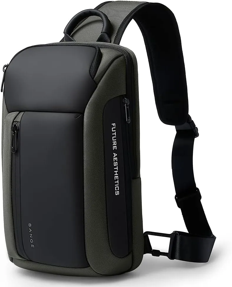 BANGE Sling Bag, Waterproof Men's Chest Bag Shoulder bags Crossbody Sling Backpack for Men