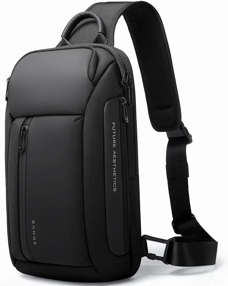 BANGE Sling Bag, Waterproof Men's Chest Bag Shoulder bags Crossbody Sling Backpack for Men