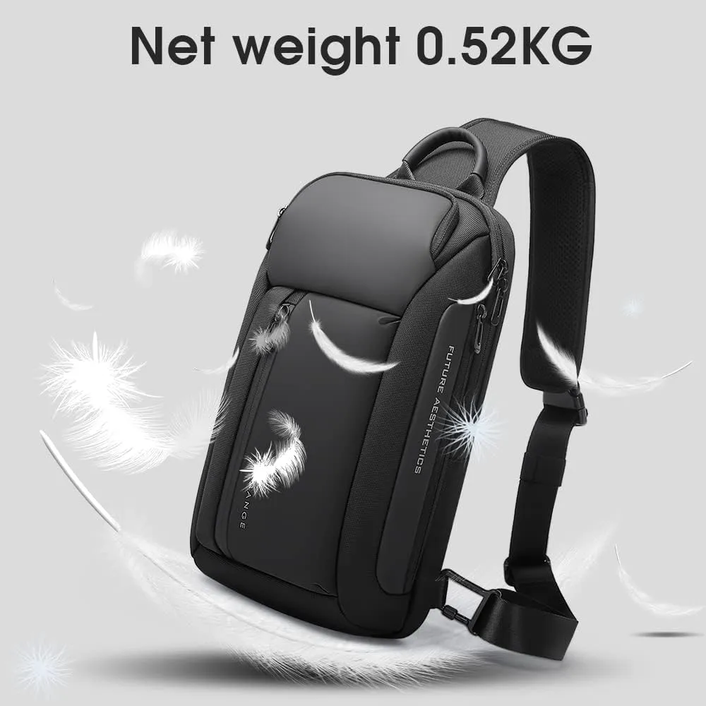 BANGE Sling Bag, Waterproof Men's Chest Bag Shoulder bags Crossbody Sling Backpack for Men