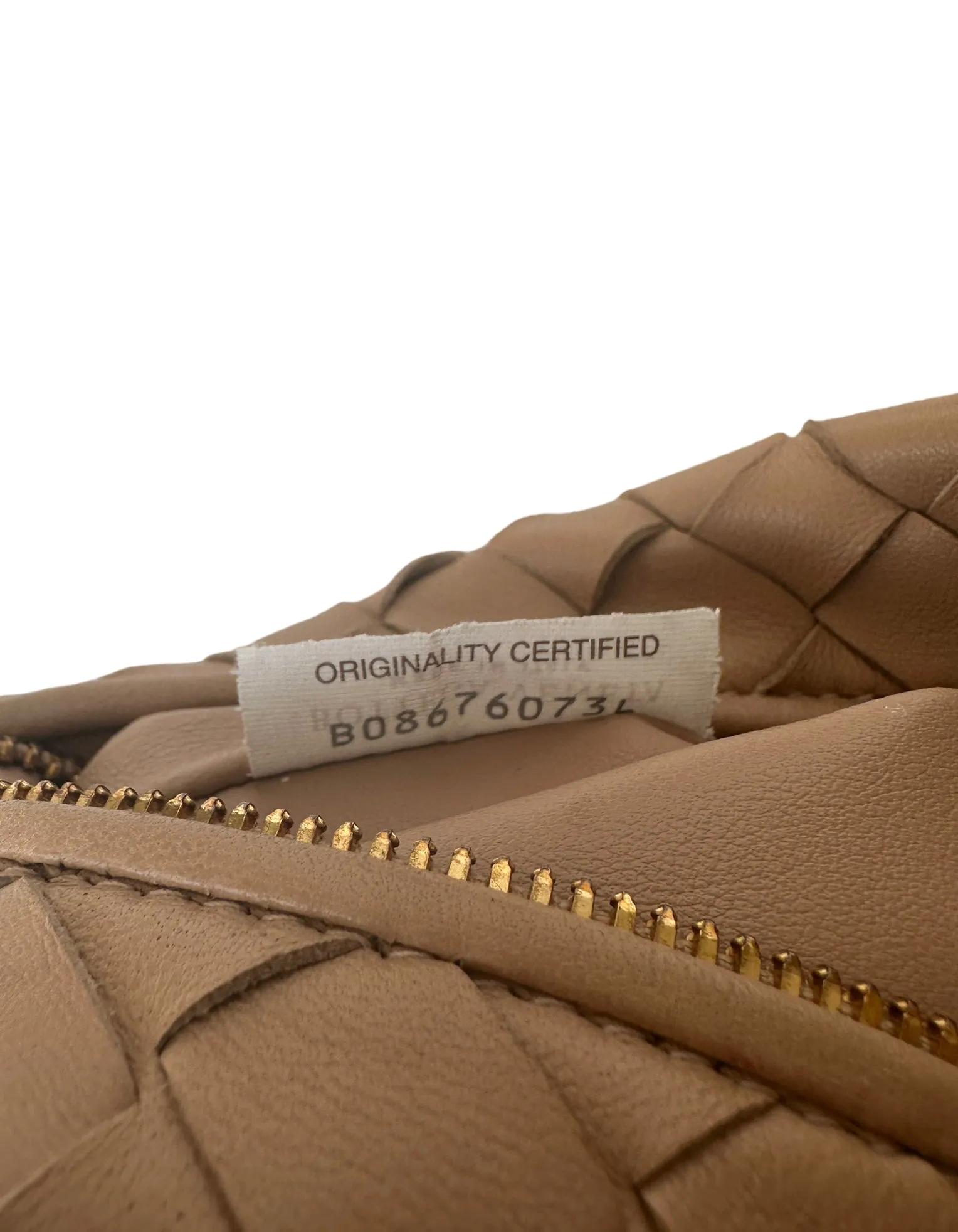 Bottega Veneta Almond Beige Leather Mini Jodie Hobo Bag