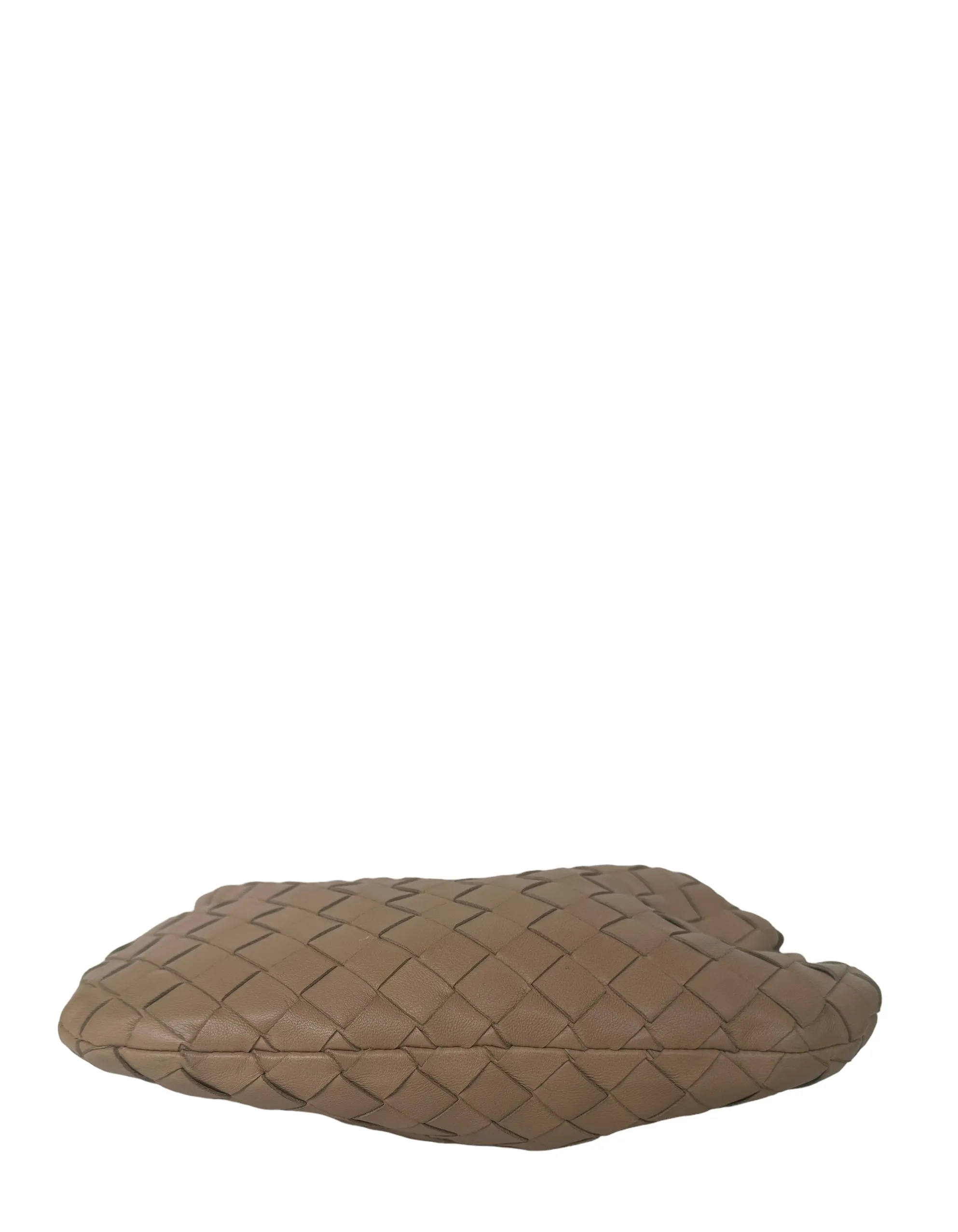 Bottega Veneta Almond Beige Leather Mini Jodie Hobo Bag