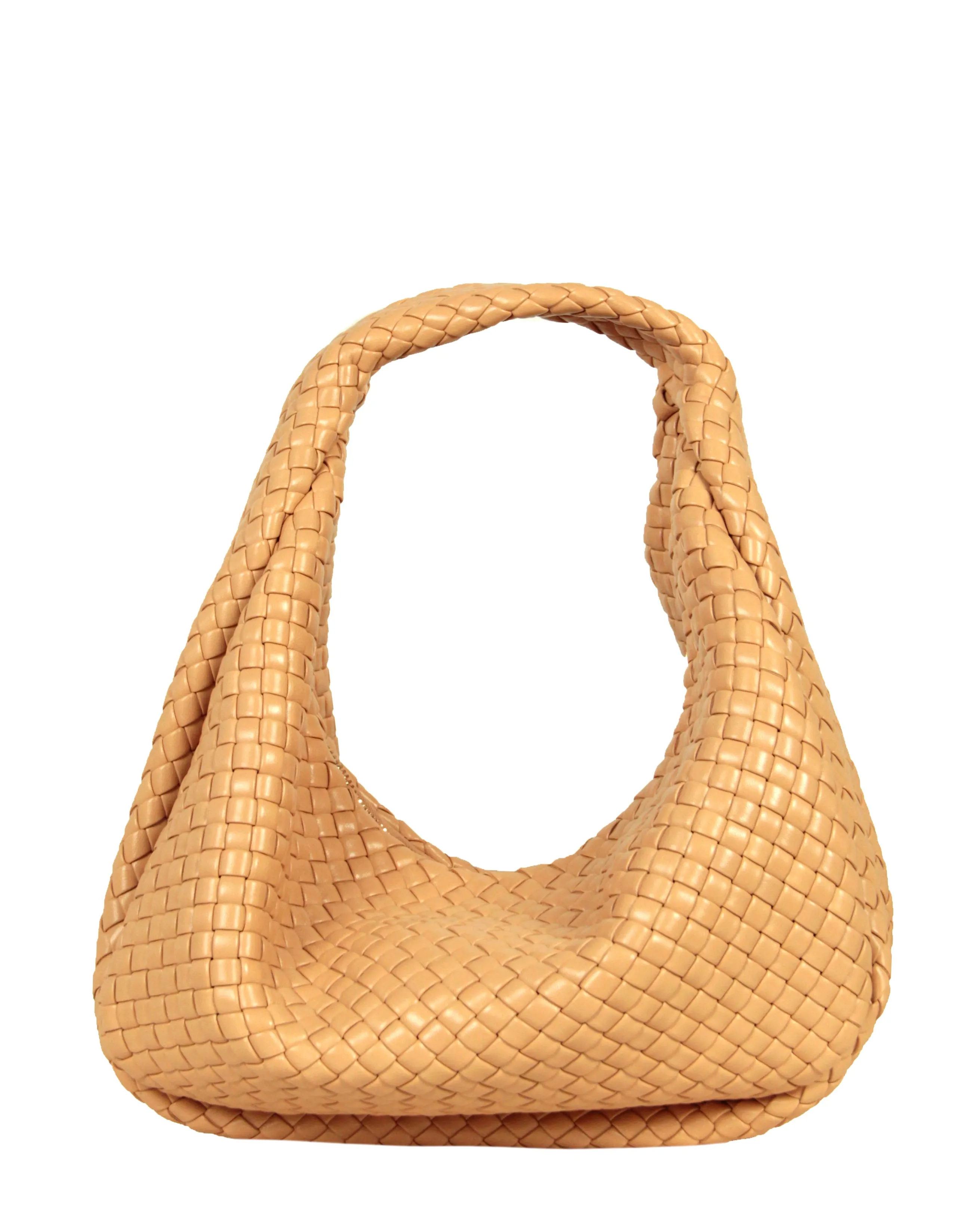 Bottega Veneta Almond Beige Leather Padded Jodie Hobo Bag