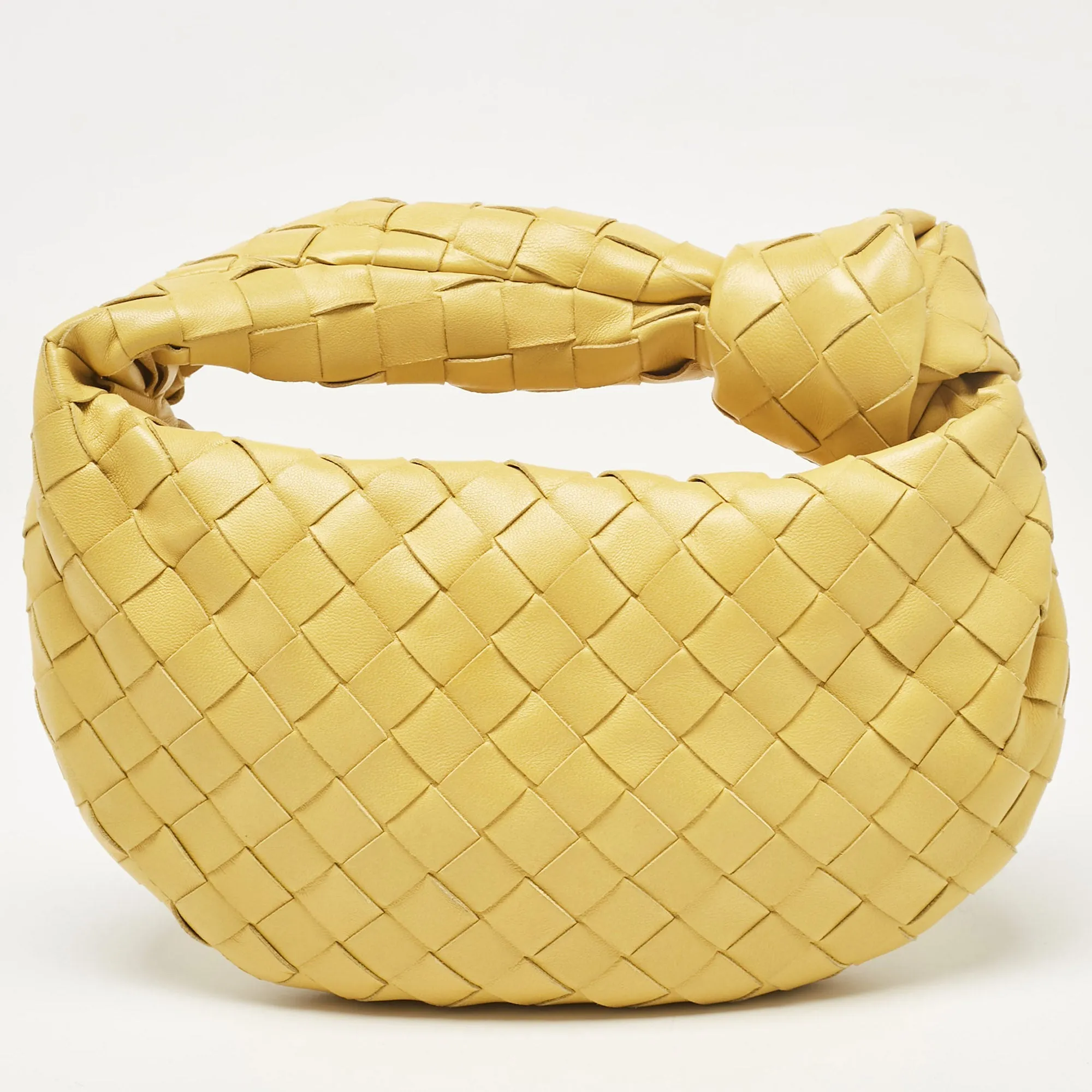 Bottega Veneta Yellow Intrecciato Leather Mini Bv Jodie Bag