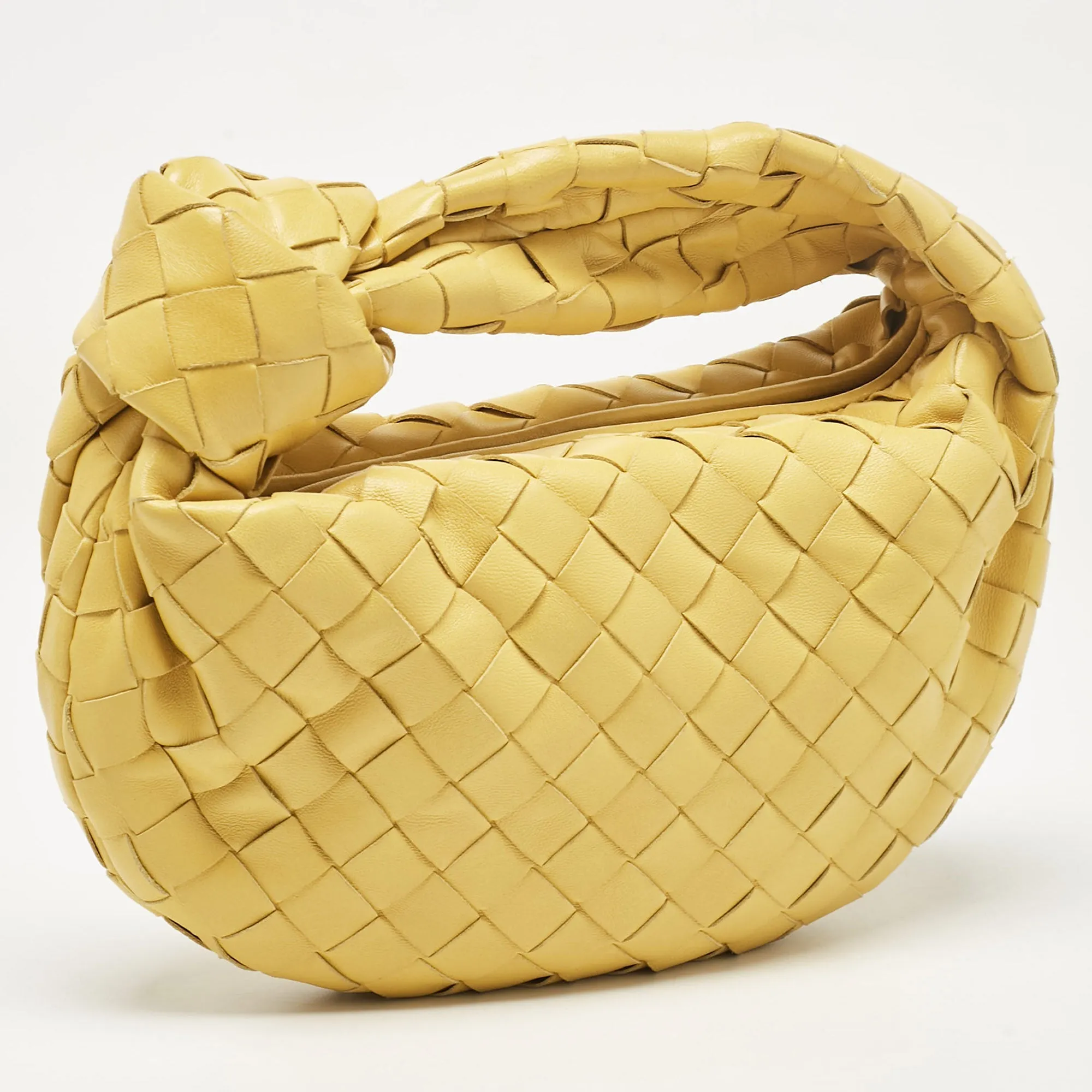 Bottega Veneta Yellow Intrecciato Leather Mini Bv Jodie Bag