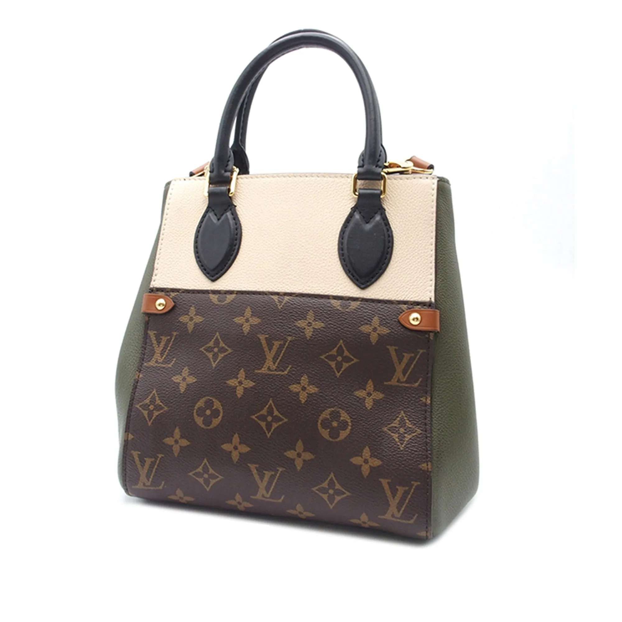 Brown Louis Vuitton Monogram Fold Tote PM Satchel