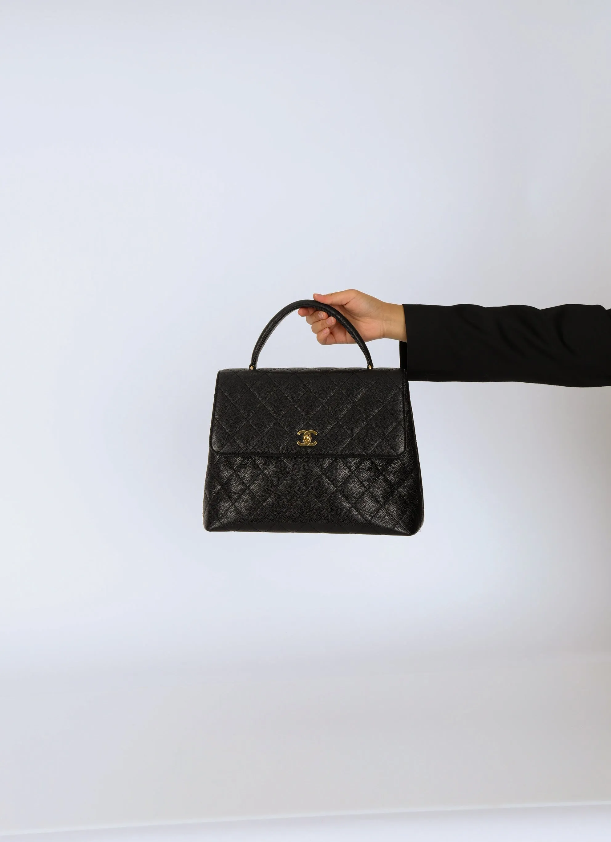 Chanel 2000 Caviar Kelly Top Handle Bag