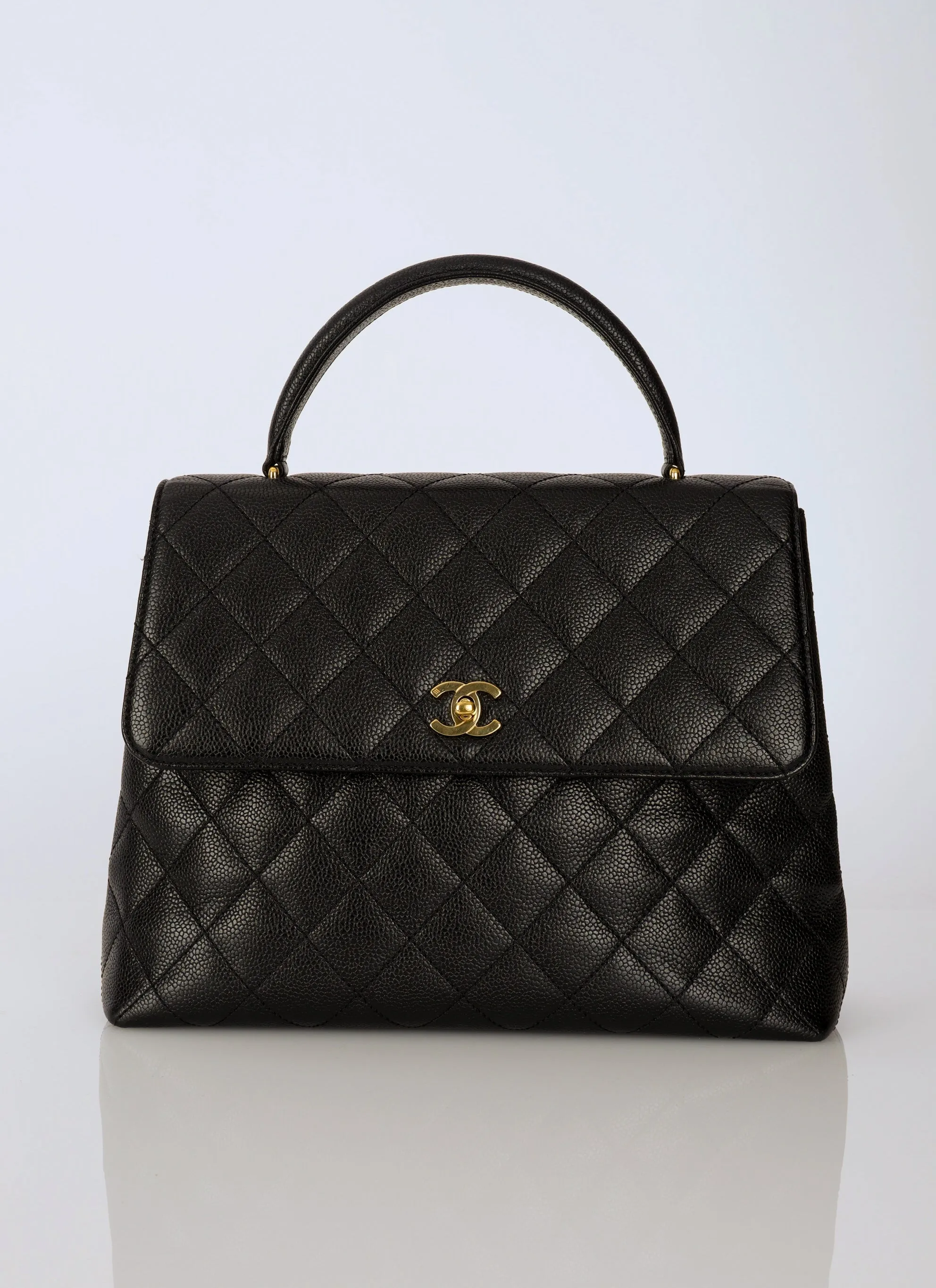 Chanel 2000 Caviar Kelly Top Handle Bag