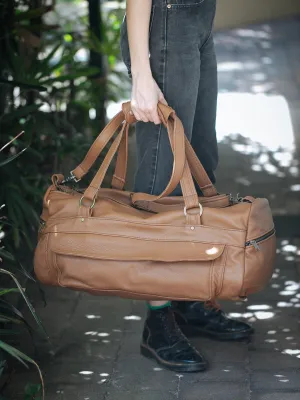 Classic Overnight Travel Bag - Cowhide - Tan