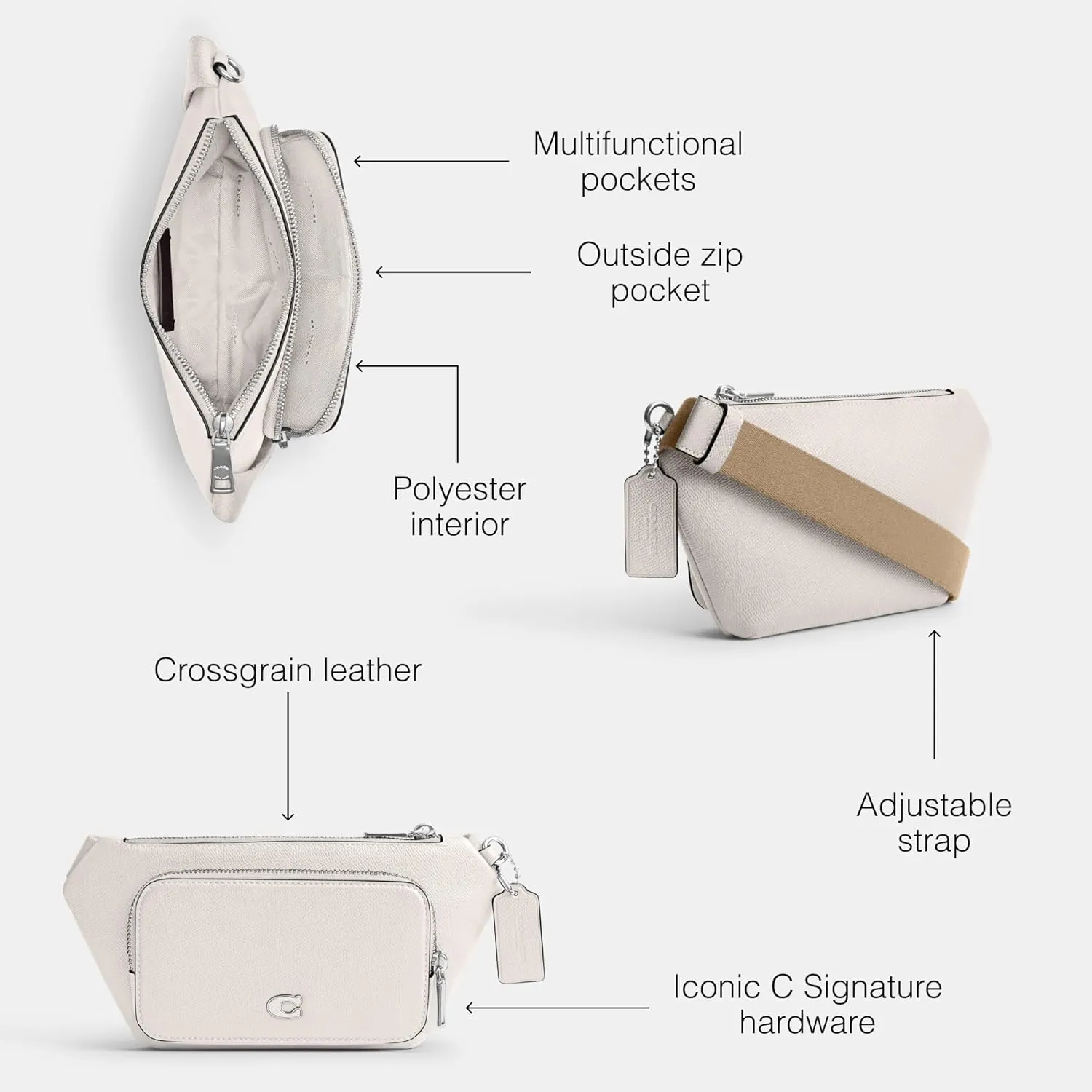 COACH Belt Bag in Crossgrain Leather