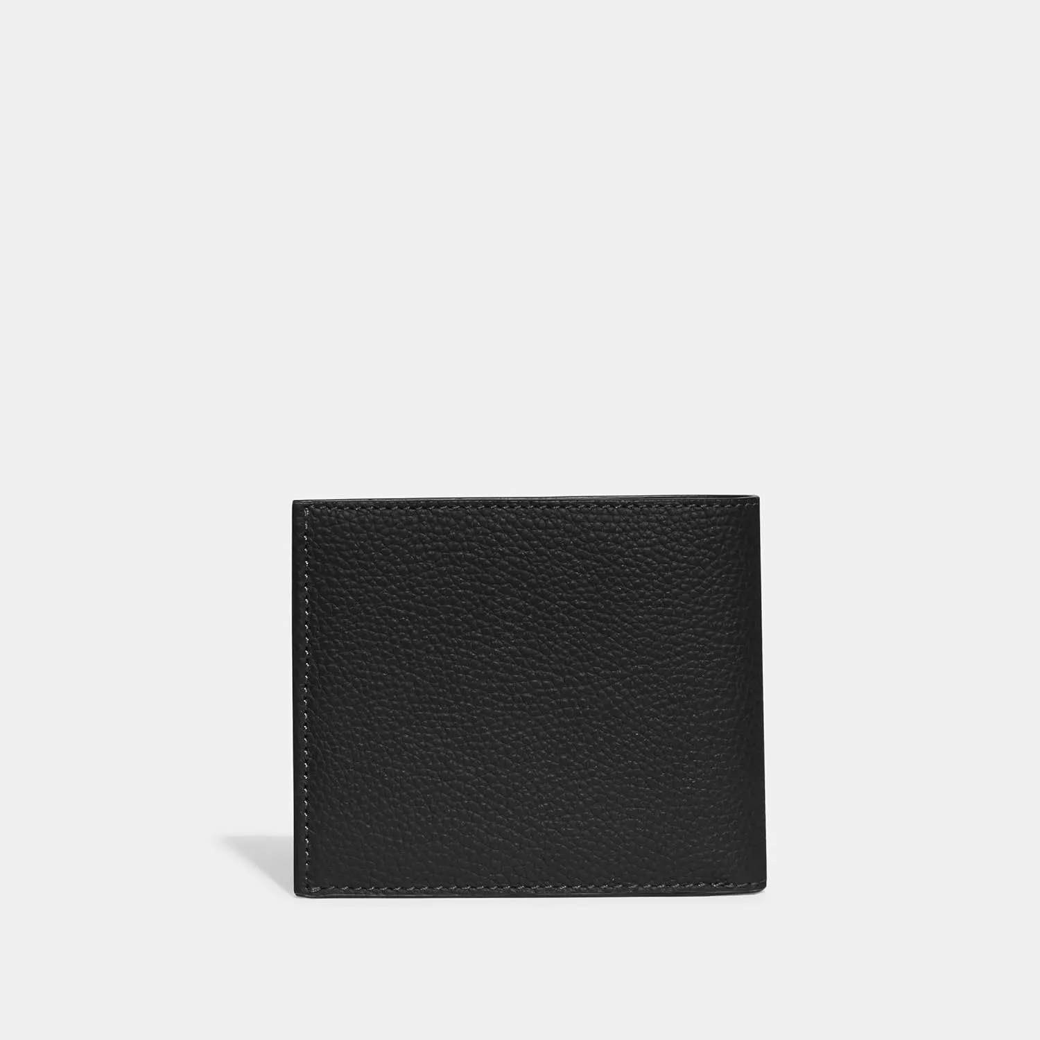 Coach Men's Refined Double Bill in Pebble Leather with Sculpted C Hardware Branding Wallets