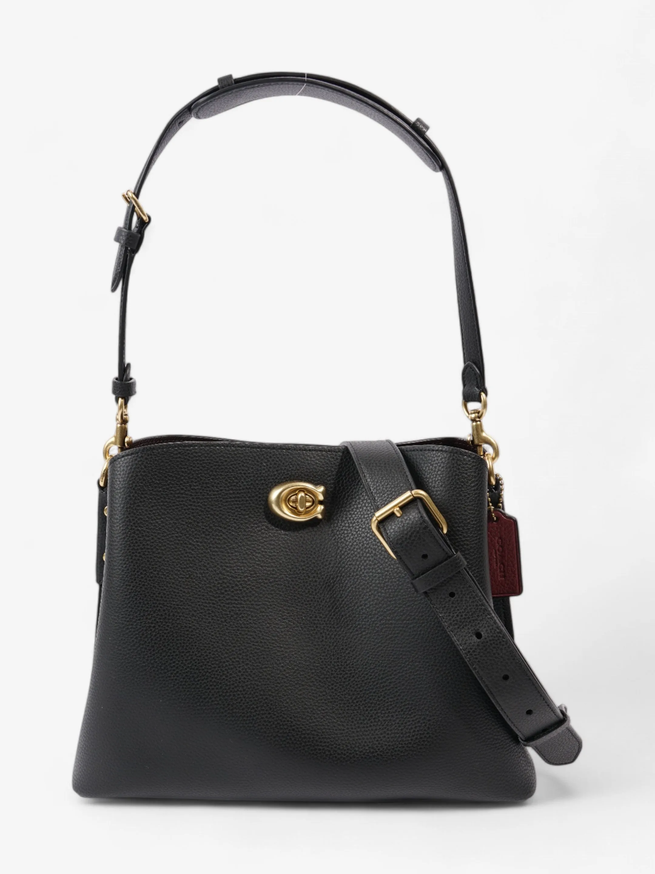Coach Willow Bucket Bag Black Grained Leather
