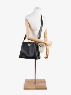 Coach Willow Bucket Bag Black Grained Leather