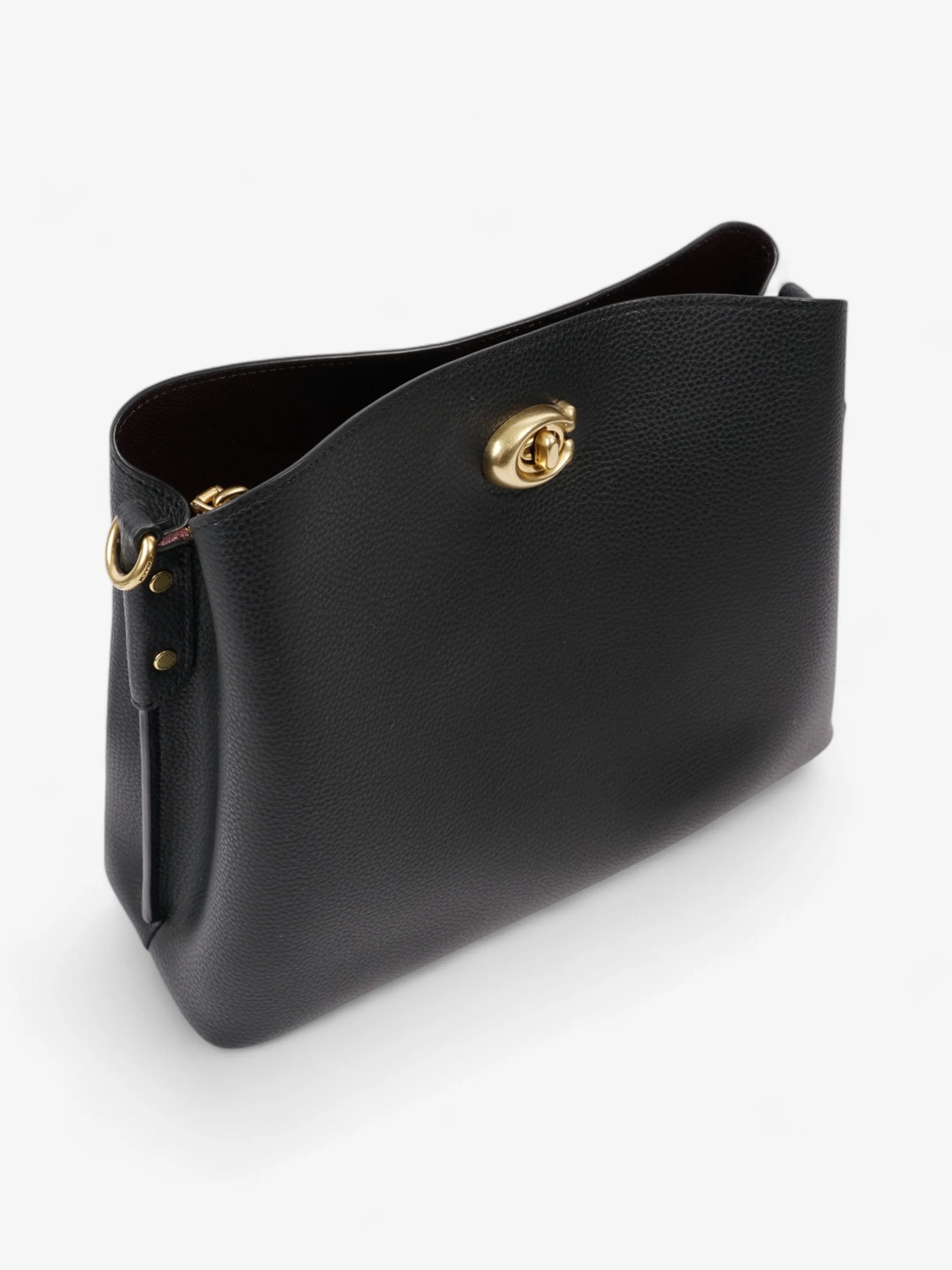Coach Willow Bucket Bag Black Grained Leather