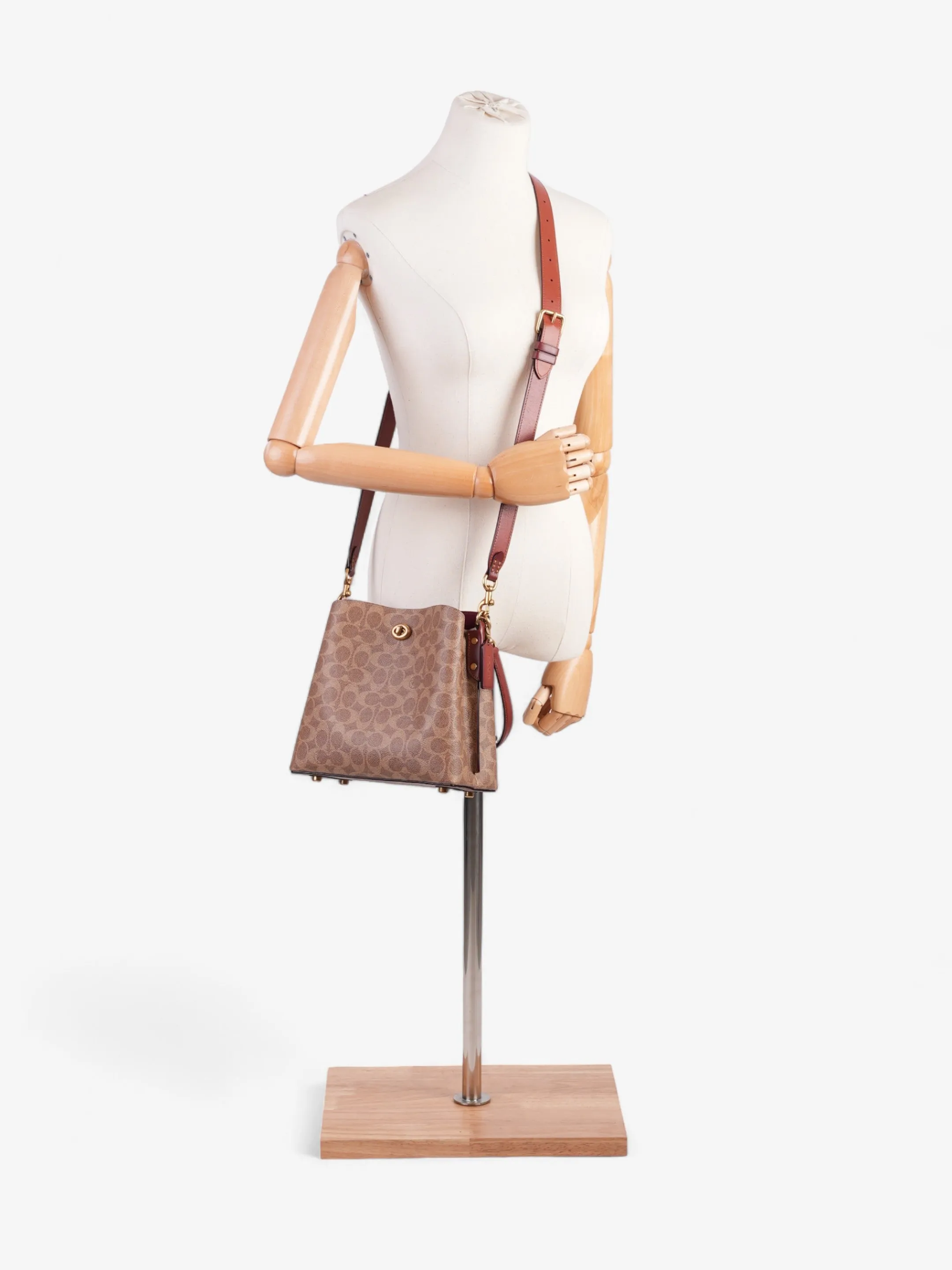 Coach Willow Bucket Bag Brown / Beige Canvas