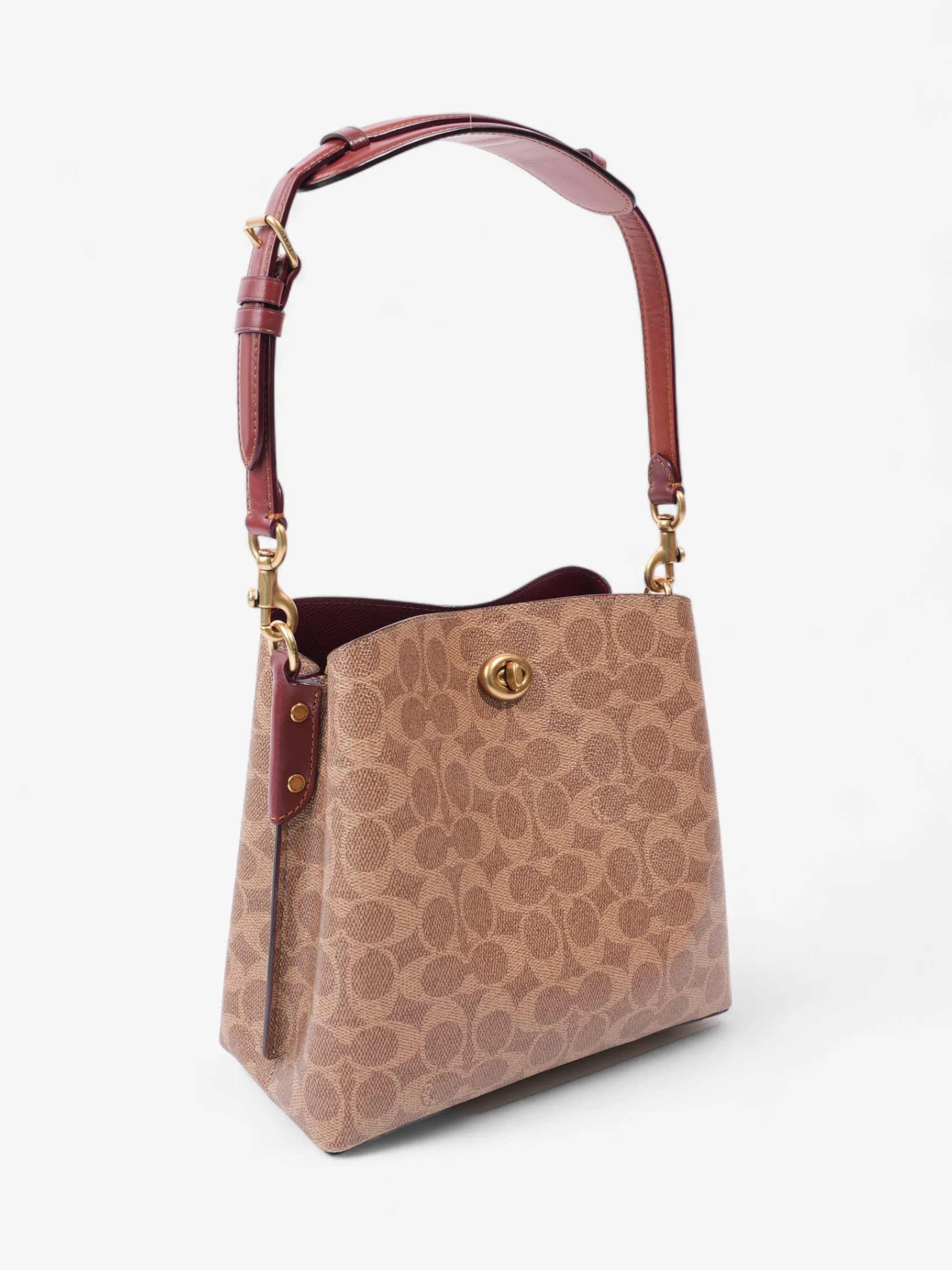 Coach Willow Bucket Bag Brown / Beige Canvas