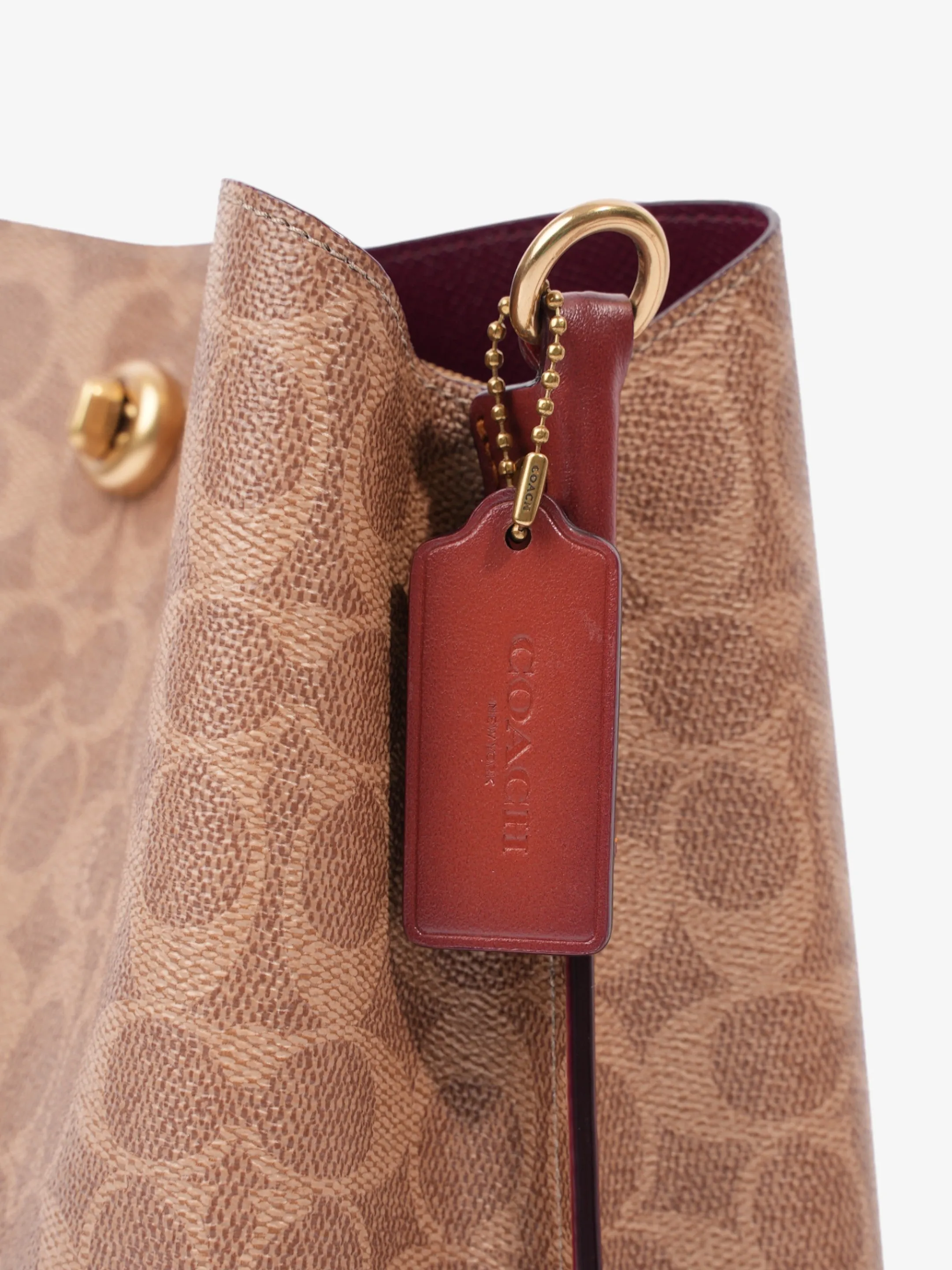 Coach Willow Bucket Bag Brown / Beige Canvas