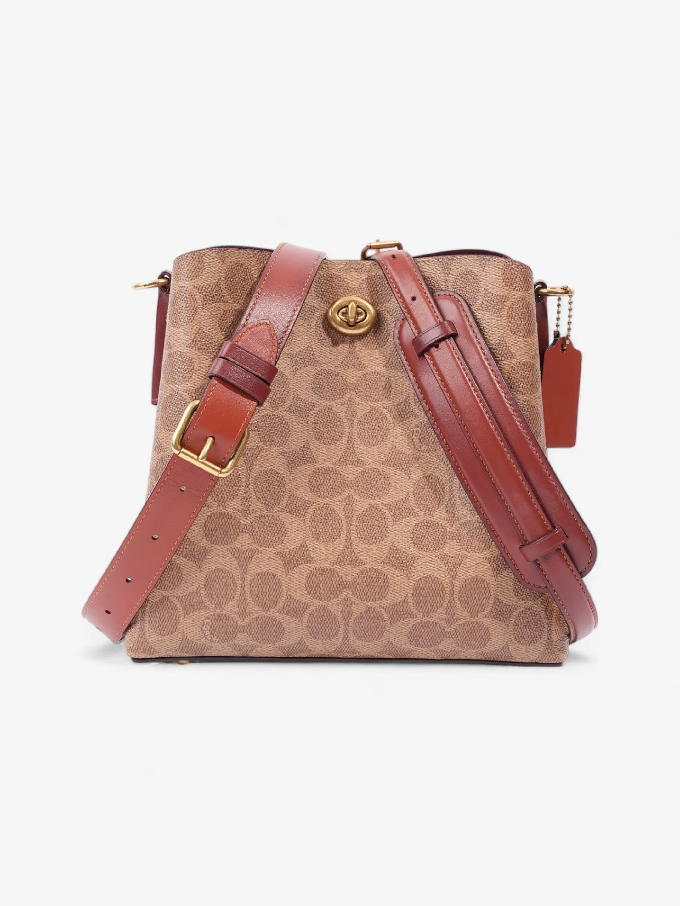 Coach Willow Bucket Bag Brown / Beige Canvas