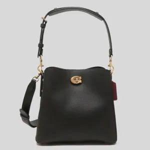 COACH Willow Bucket Bag In Pebble Leather Black RS-C3916