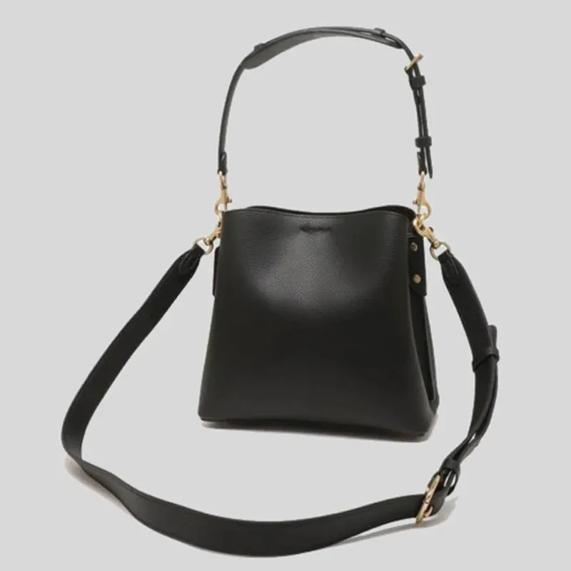 COACH Willow Bucket Bag In Pebble Leather Black RS-C3916