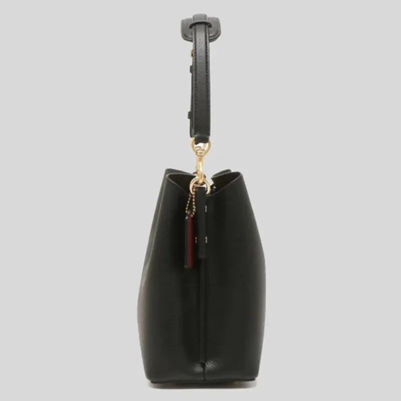 COACH Willow Bucket Bag In Pebble Leather Black RS-C3916