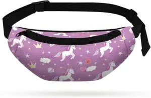 Cozeyat Rainbow Horse Fanny Pack for Girls 10-12 Kids Belt Bag Hip Pack Girls Bum Bag Lightweight Chest Bag Small Travel Essential for Casual Running Traveling Hiking Gifts