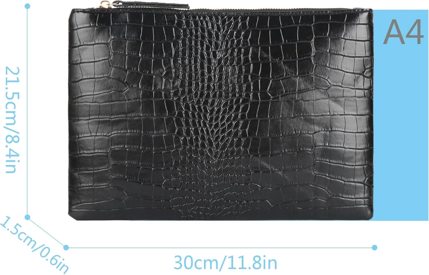 Crocodile Pattern Clutch Purse Oversized PU Leather Envelope Clutch Evening Handbag