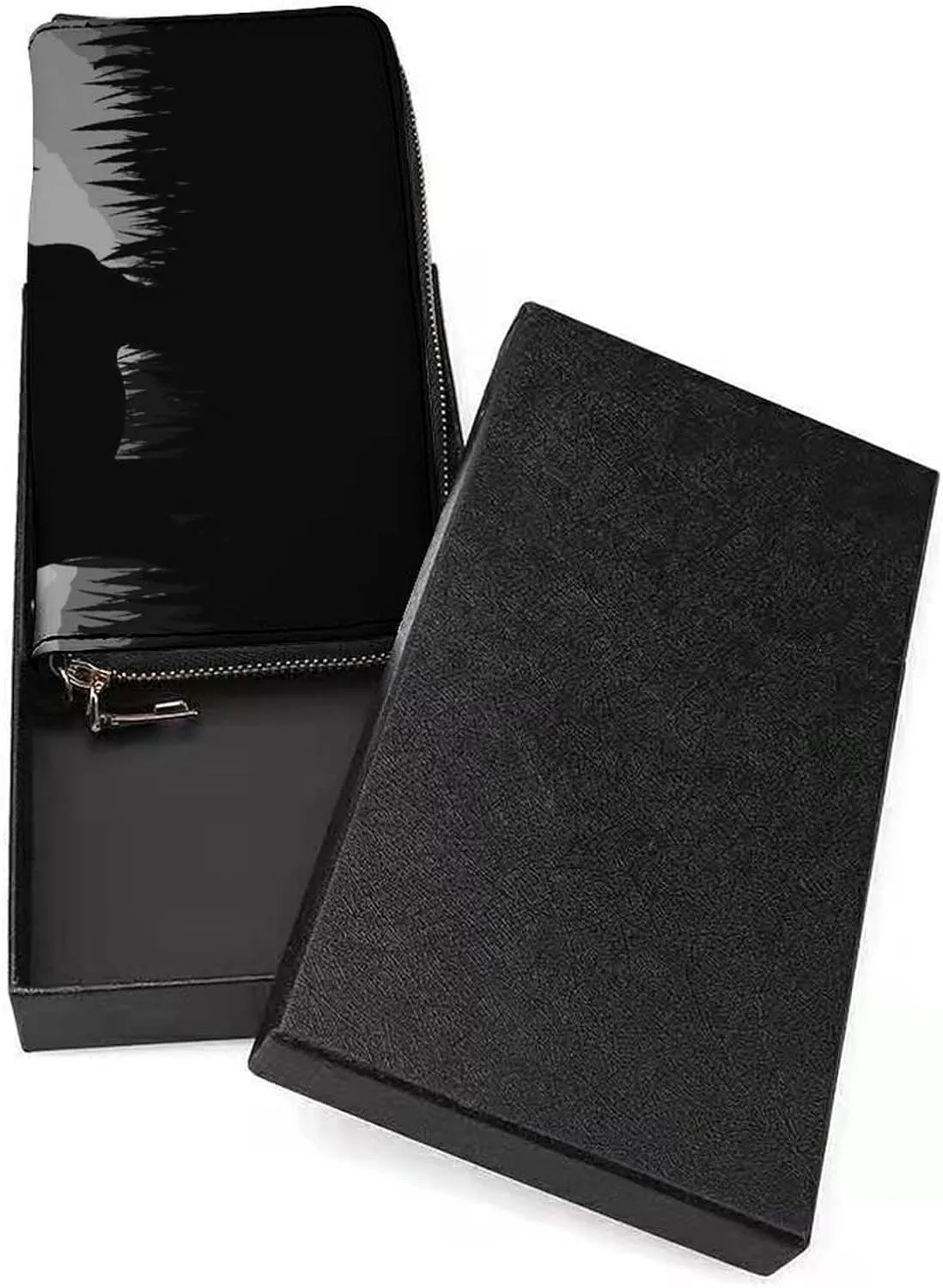 Donnapink Long Clutch Wallet, Long Handbag with Wristlet Strap, PU Leather Zip Purse