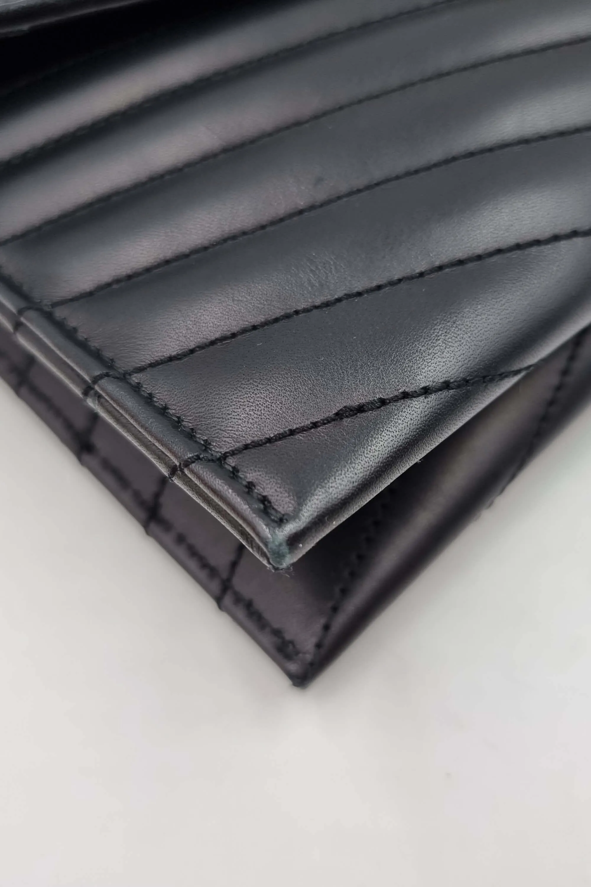 Envelope Monogram Clutch Black