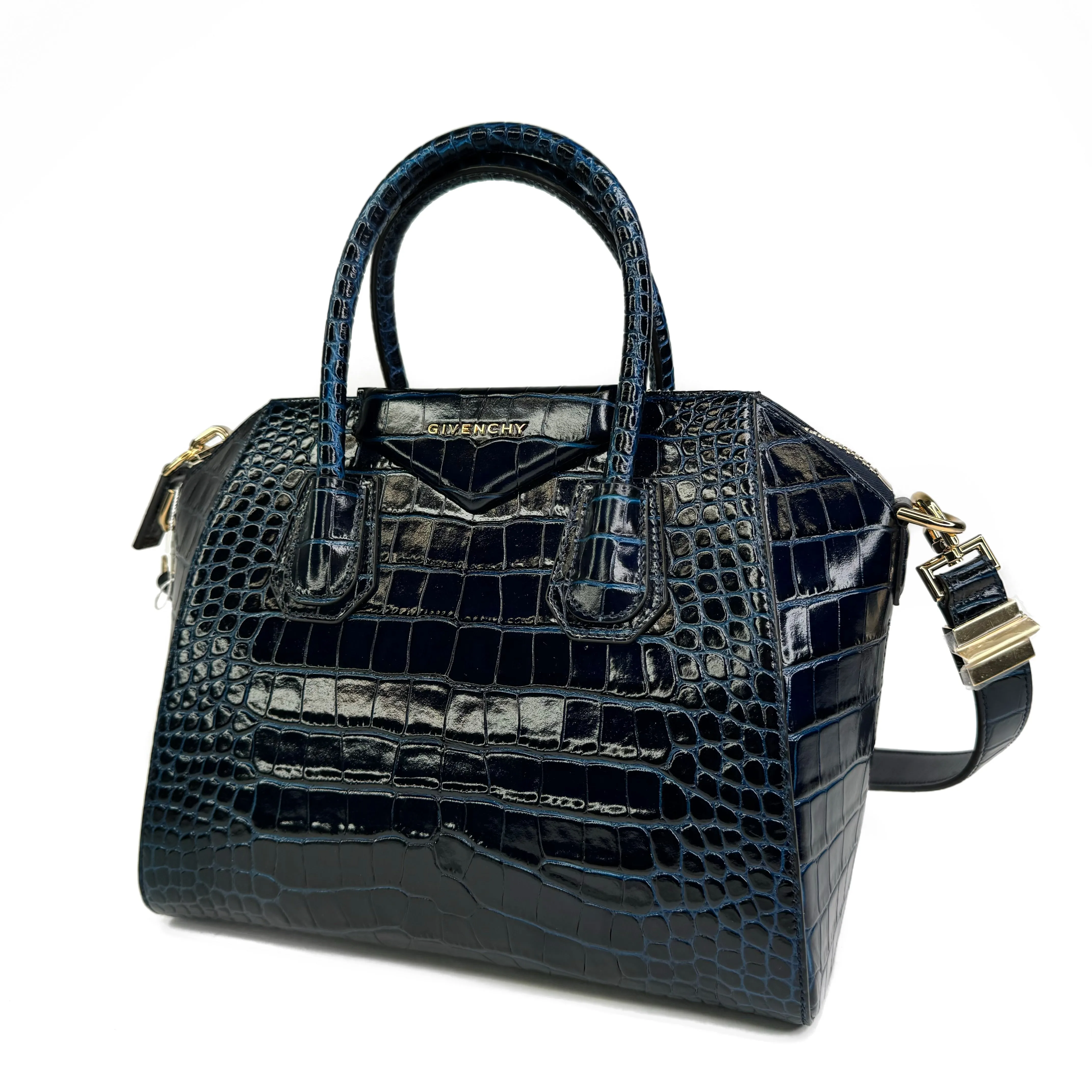 Givenchy Antigona Crocodile Embossed Small Bag