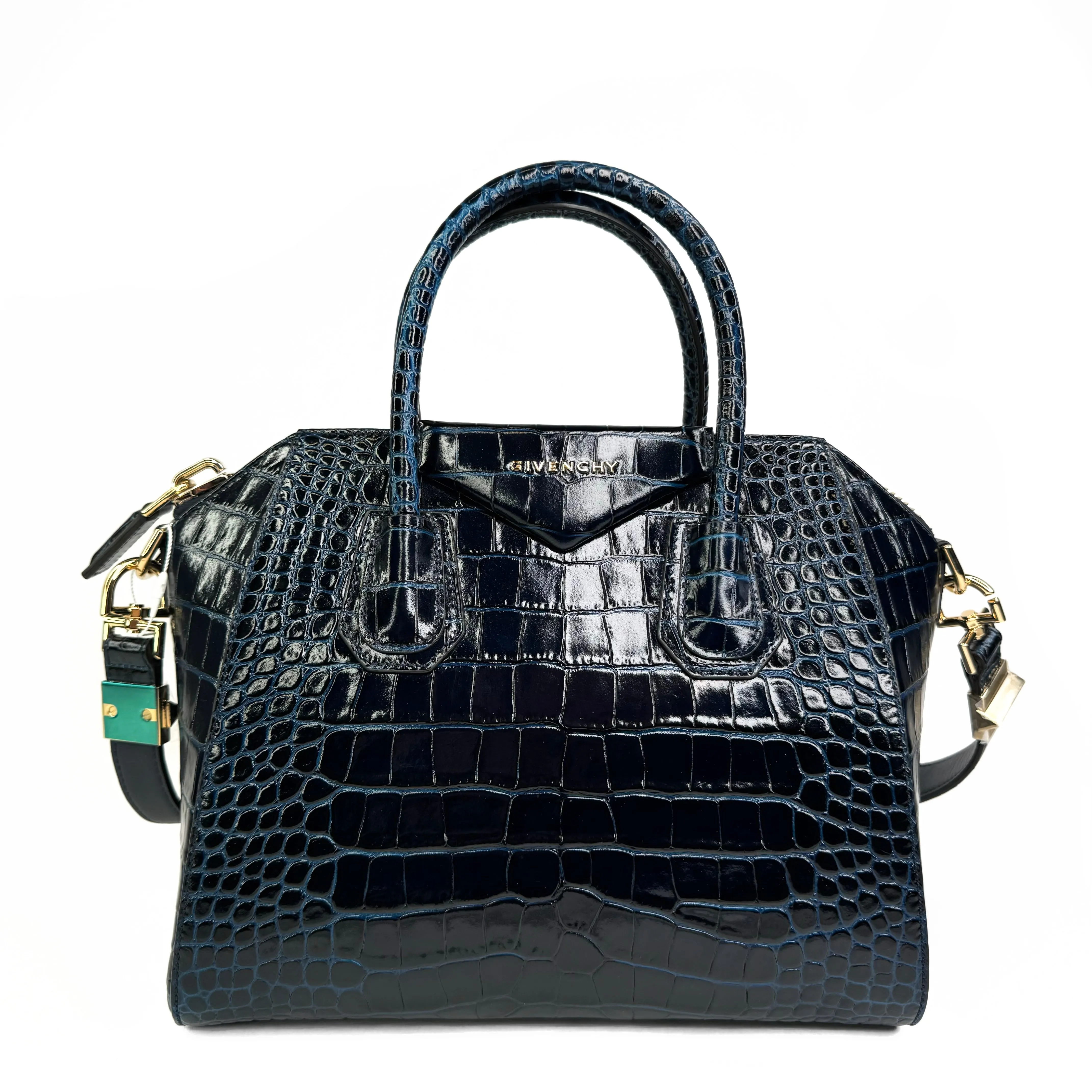 Givenchy Antigona Crocodile Embossed Small Bag