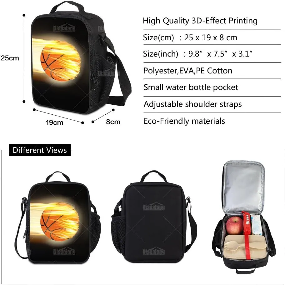 Horse Backpack and Cooler Bag for Boys Animal Print School Bookbag Girls Satchel Bagpack Pencil Case