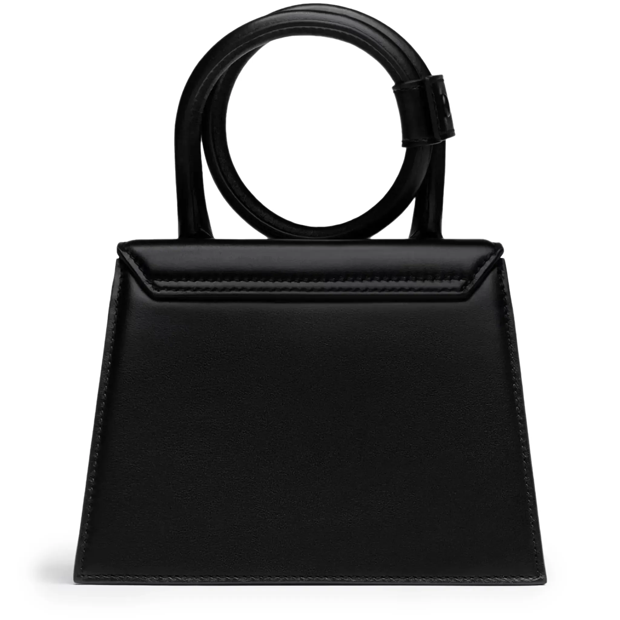 Jacquemus Le Chiquito Noeud Coiled Leather Black Handbag