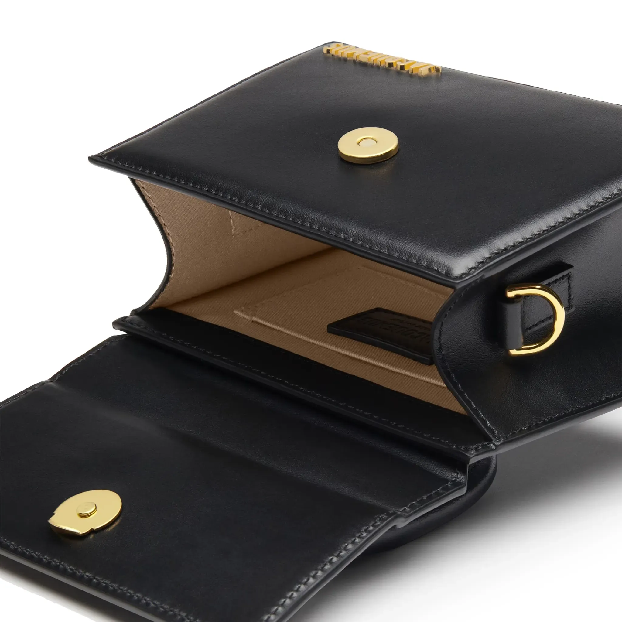 Jacquemus Le Chiquito Noeud Coiled Leather Black Handbag