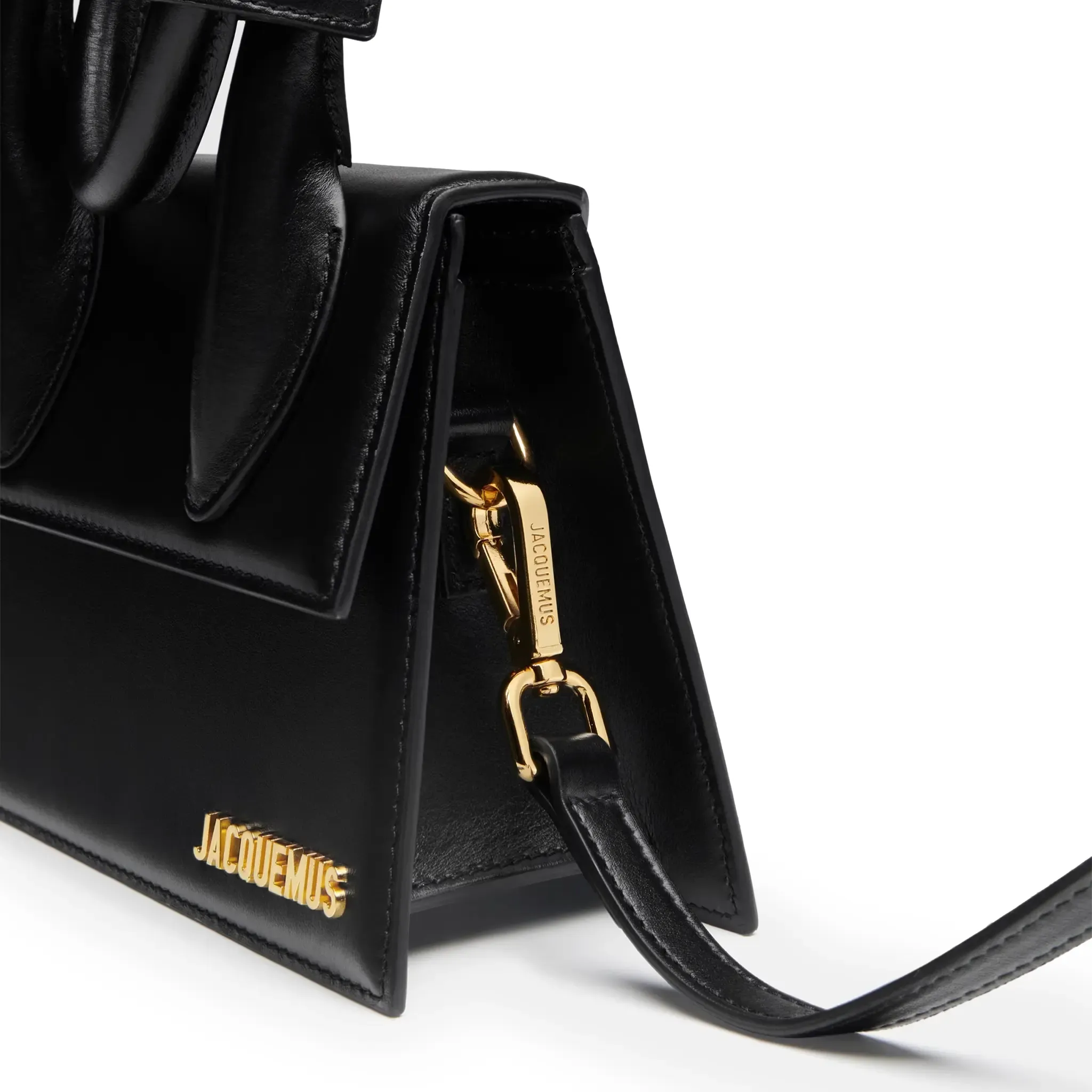 Jacquemus Le Chiquito Noeud Coiled Leather Black Handbag