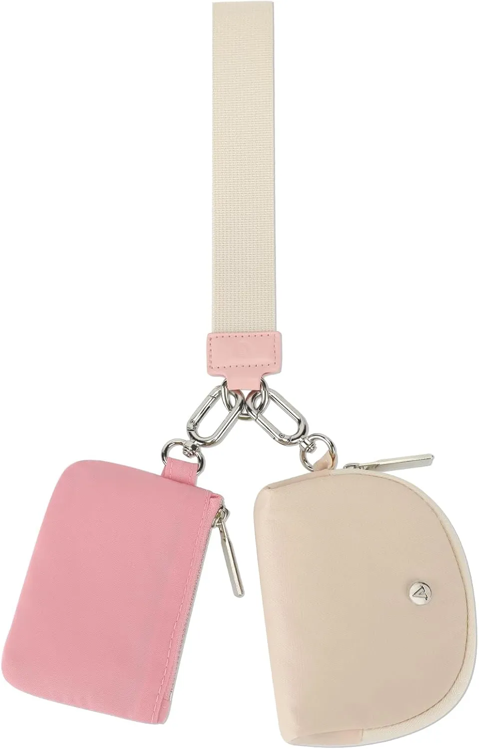 KeyChain Wallet Wristlet Wallets For Women Mini Zip Dual Pouch Wristlet