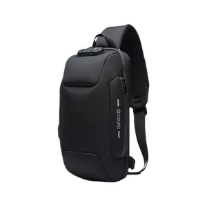 Men Anti-theft USB Charging Multi-Layers Waterproof Crossbody Bag Chest Sling