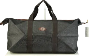 Mulberry Black / Tan Scotchgrain Leather Travel Weekend Bag