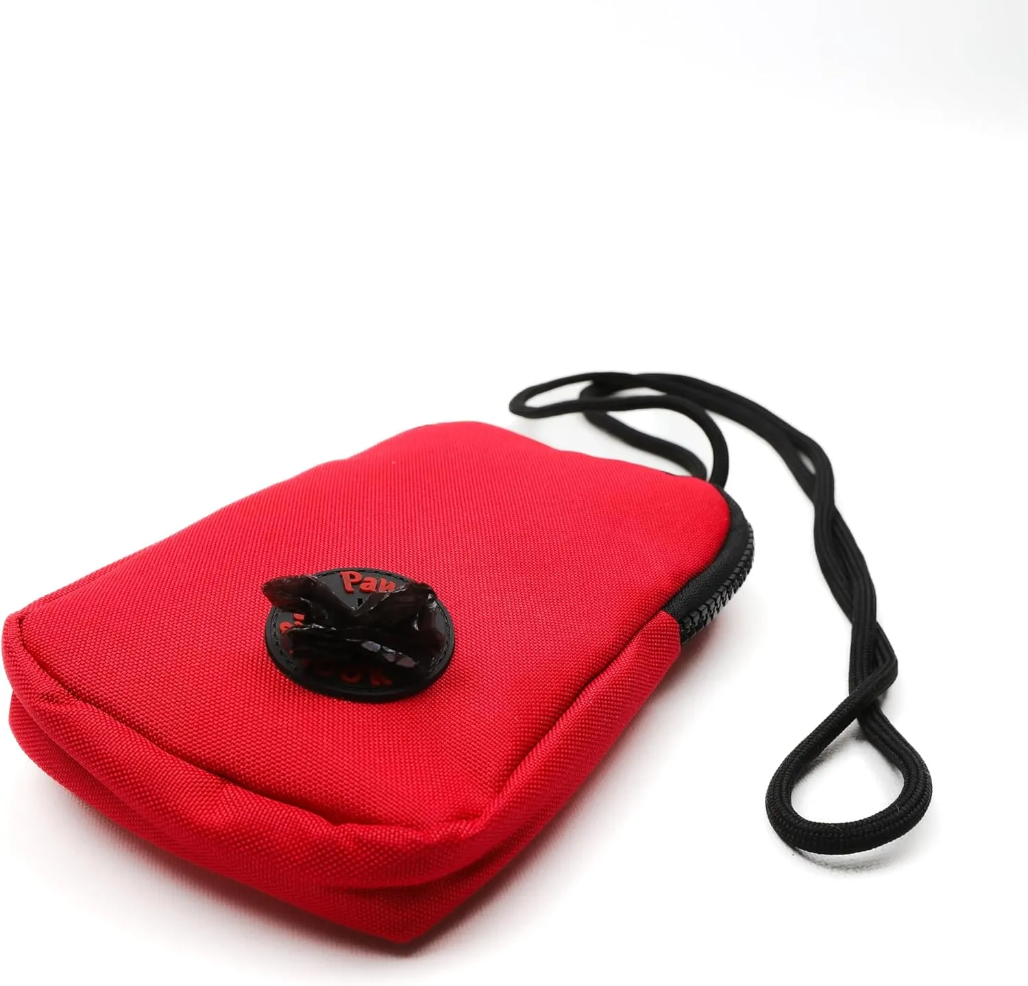 Pawlook Hands-Free Dog Walking Pouch  Waterproof Crossbody with Phone & Treat Storage  Poop Bag Dispenser, Matches Pawlook Backpack & Raincoat  Compact Dog Walking Phone Bag (Red)