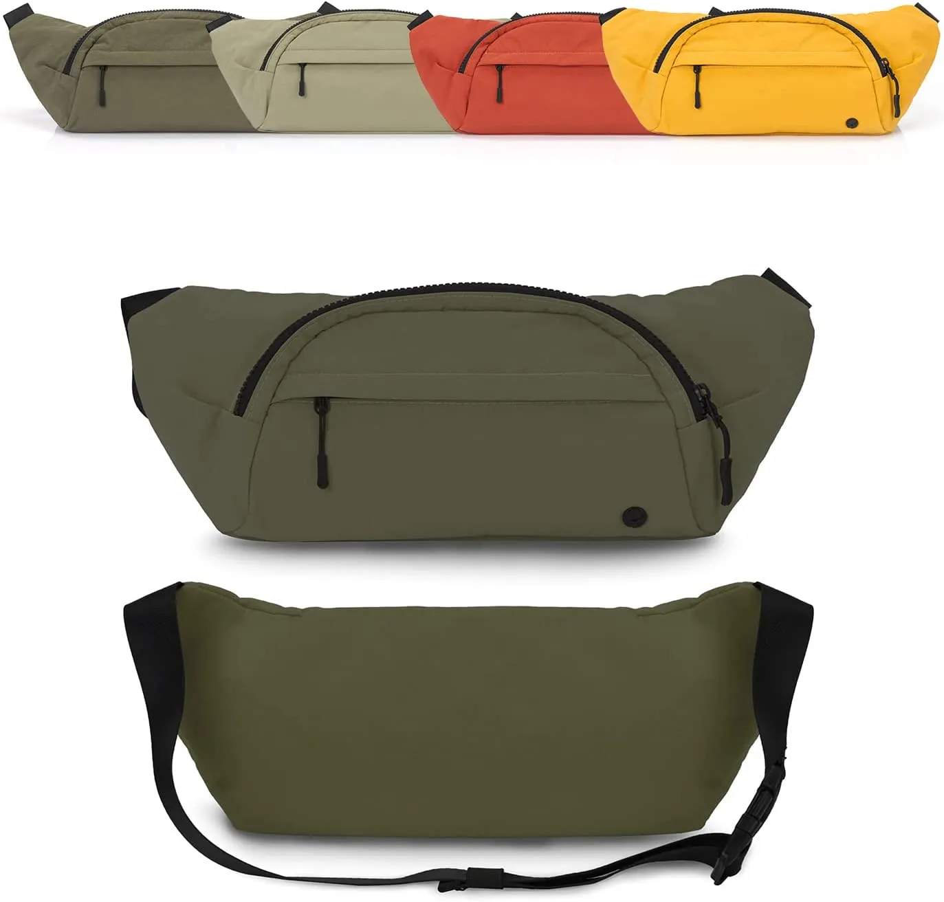 Purevave Fashion Waist Pack, Fanny Pack, Crossbody and Sling Bag for Women (Dark Green)