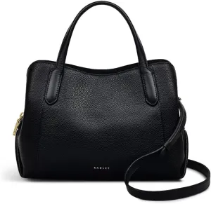 RADLEY London Provence Avenue Women's Small Leather Ziptop Satchel Bag, Black