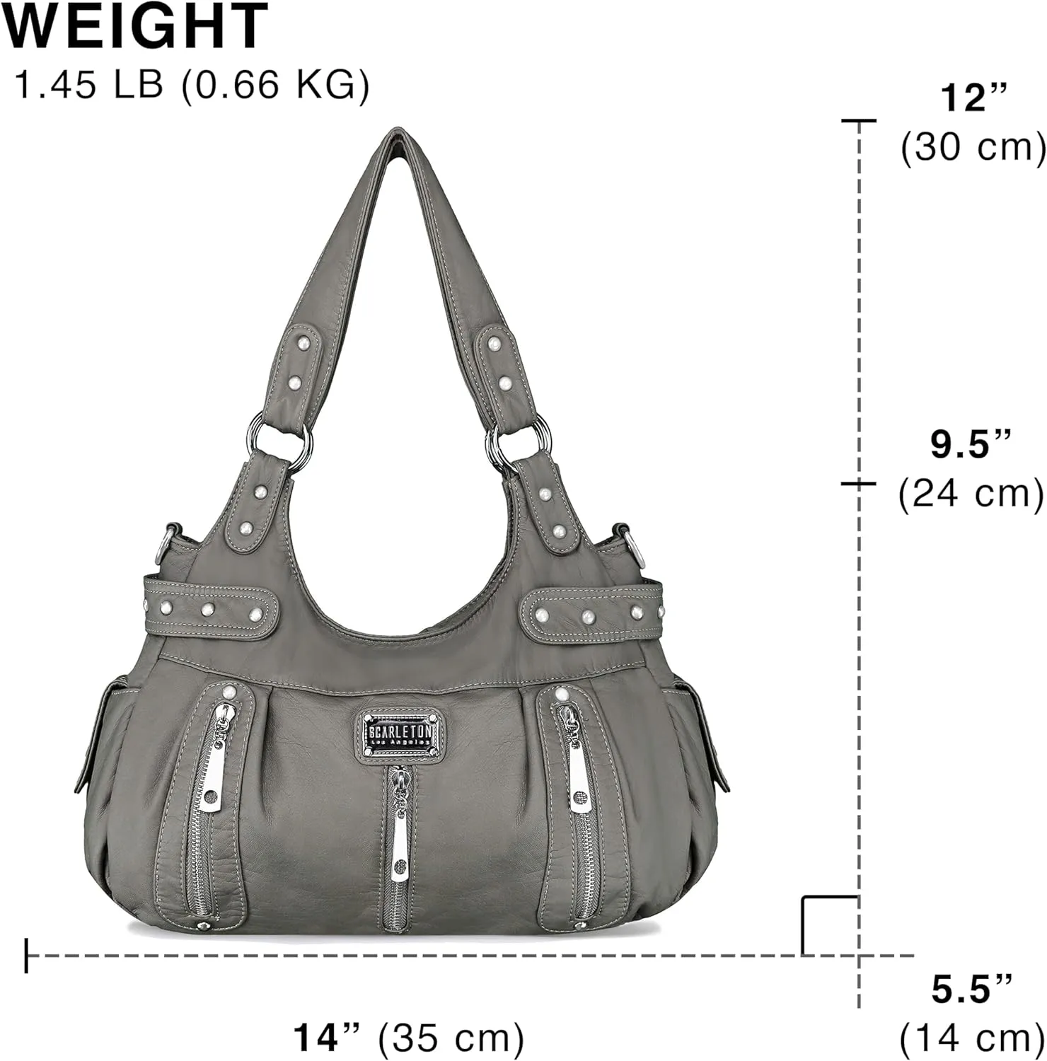 Scarleton Purses for Women Large Hobo Bags Washed Vegan Leather Shoulder Bag Satchel Tote Top Handle Handbags, H1292