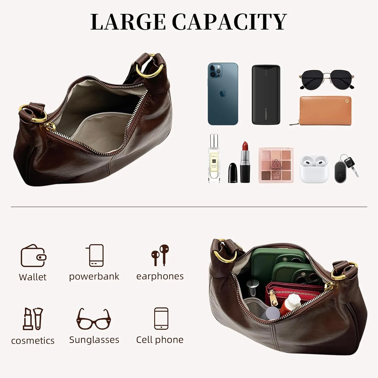 Shoulder Bag for Women Trendy Y2K Purse Handbag Top Handle Small Punk Purse Hobo Underarm Clutch Bag 2025