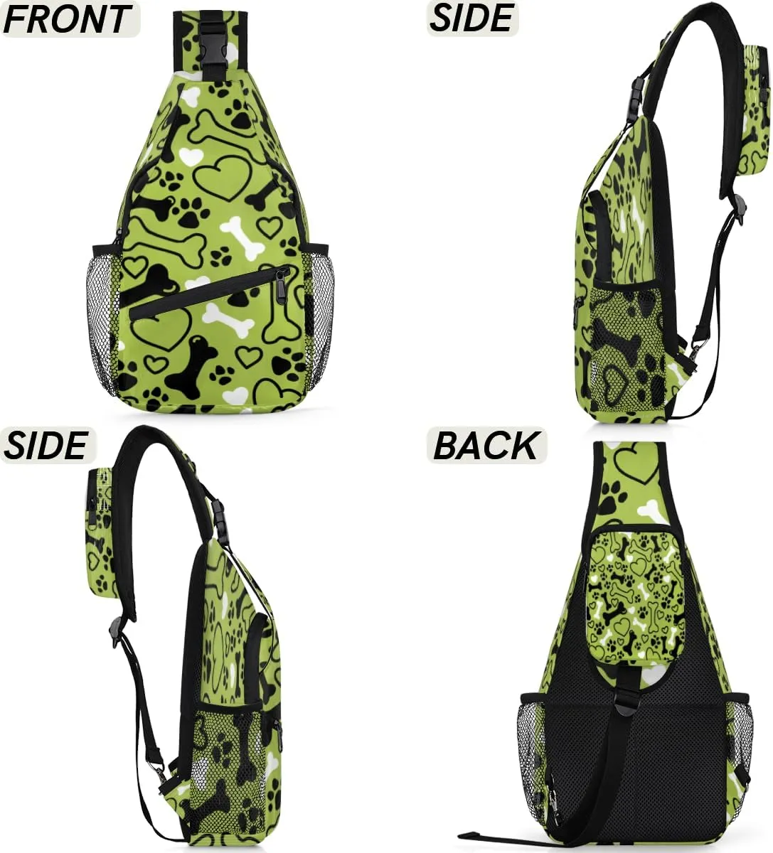 Sling Bag for Women Men Chest Shoulder Backpack Multipurpose Crossbody Bag Lightweight Travel Hiking Daypack