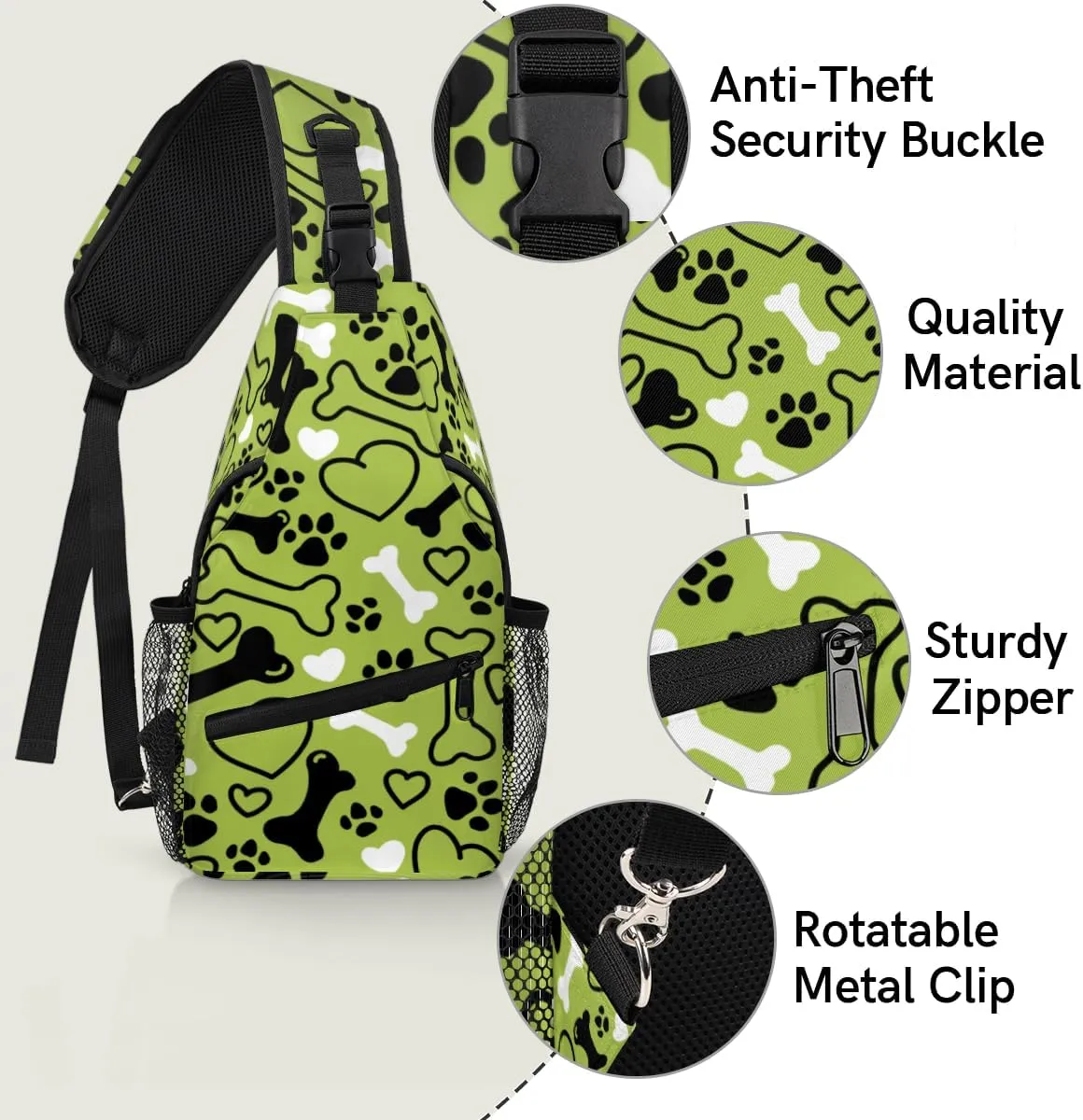 Sling Bag for Women Men Chest Shoulder Backpack Multipurpose Crossbody Bag Lightweight Travel Hiking Daypack