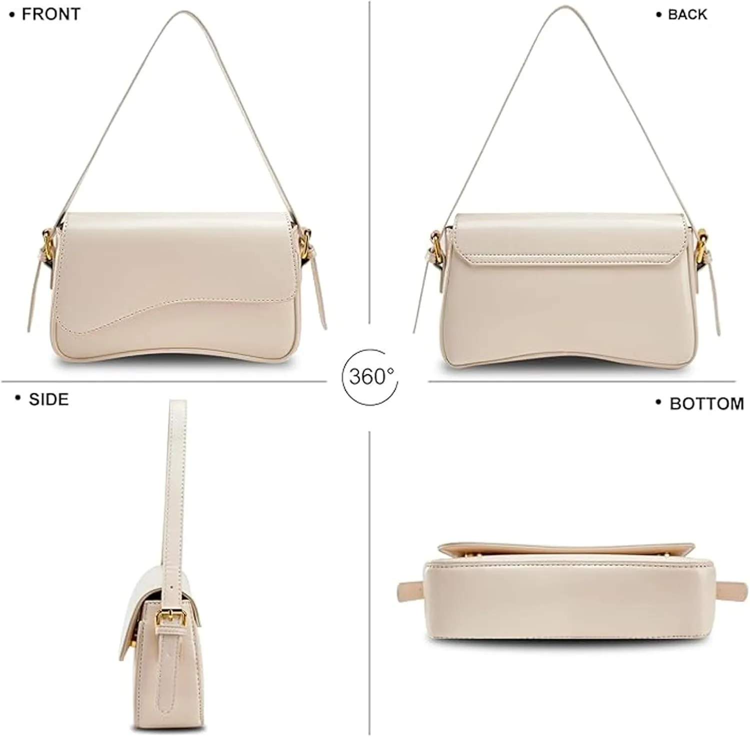 Small Shoulder Bags for Women,Crossbody Purses,Retro Vegan Leather Tote Handbag, Clutch Hobo Purse with Zipper