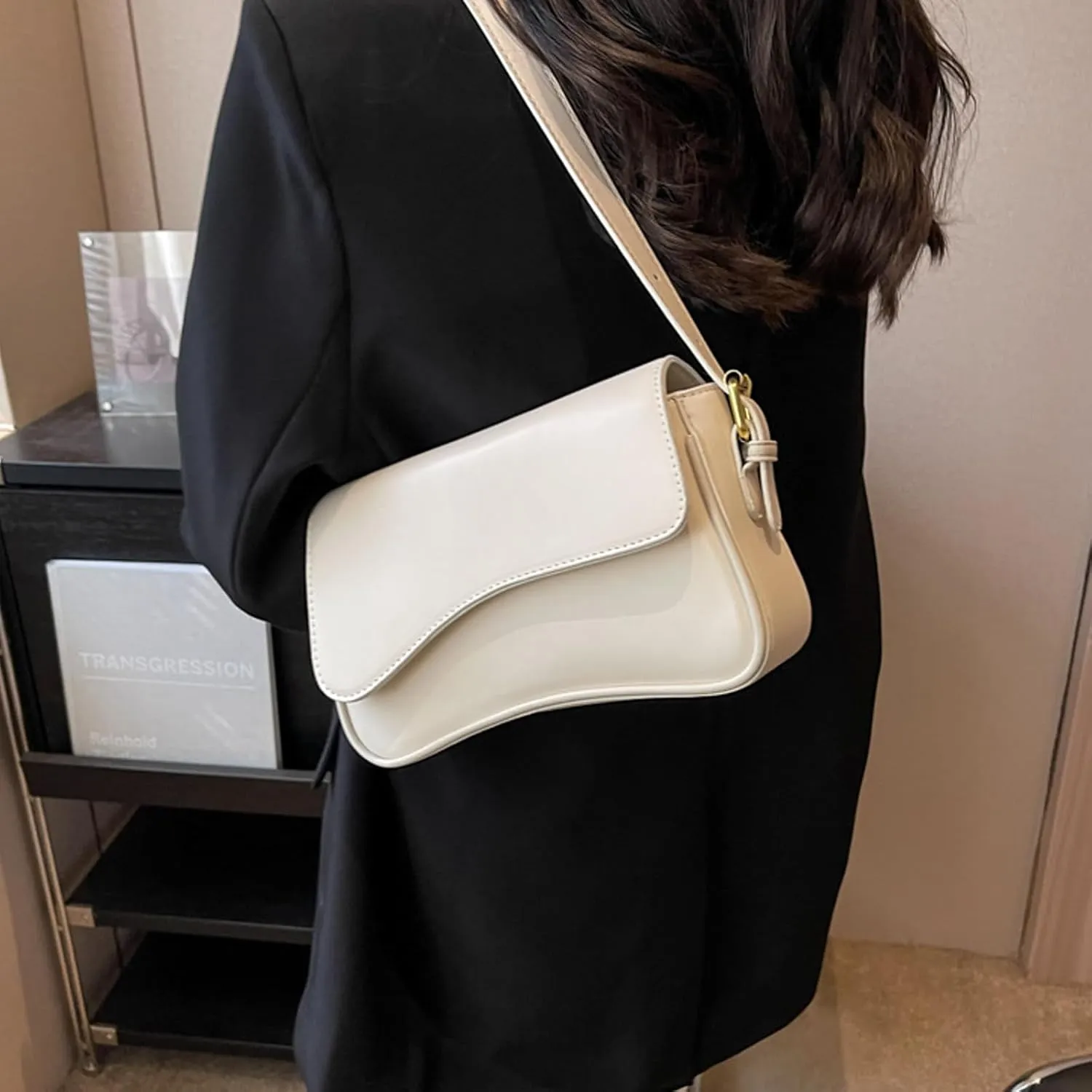 Small Shoulder Bags for Women,Crossbody Purses,Retro Vegan Leather Tote Handbag, Clutch Hobo Purse with Zipper