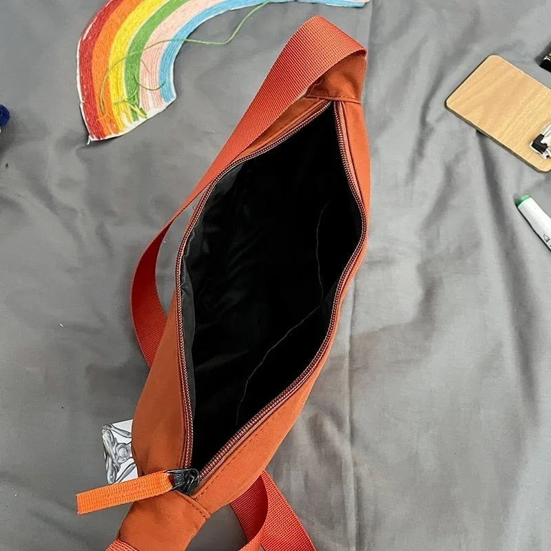 Solid Color Chest Bag
